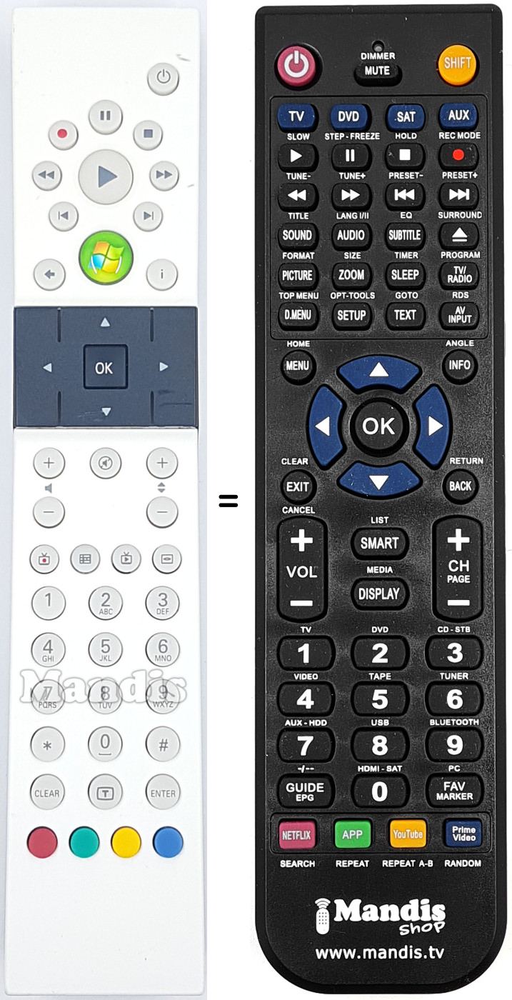 Replacement remote control RC1974500-00