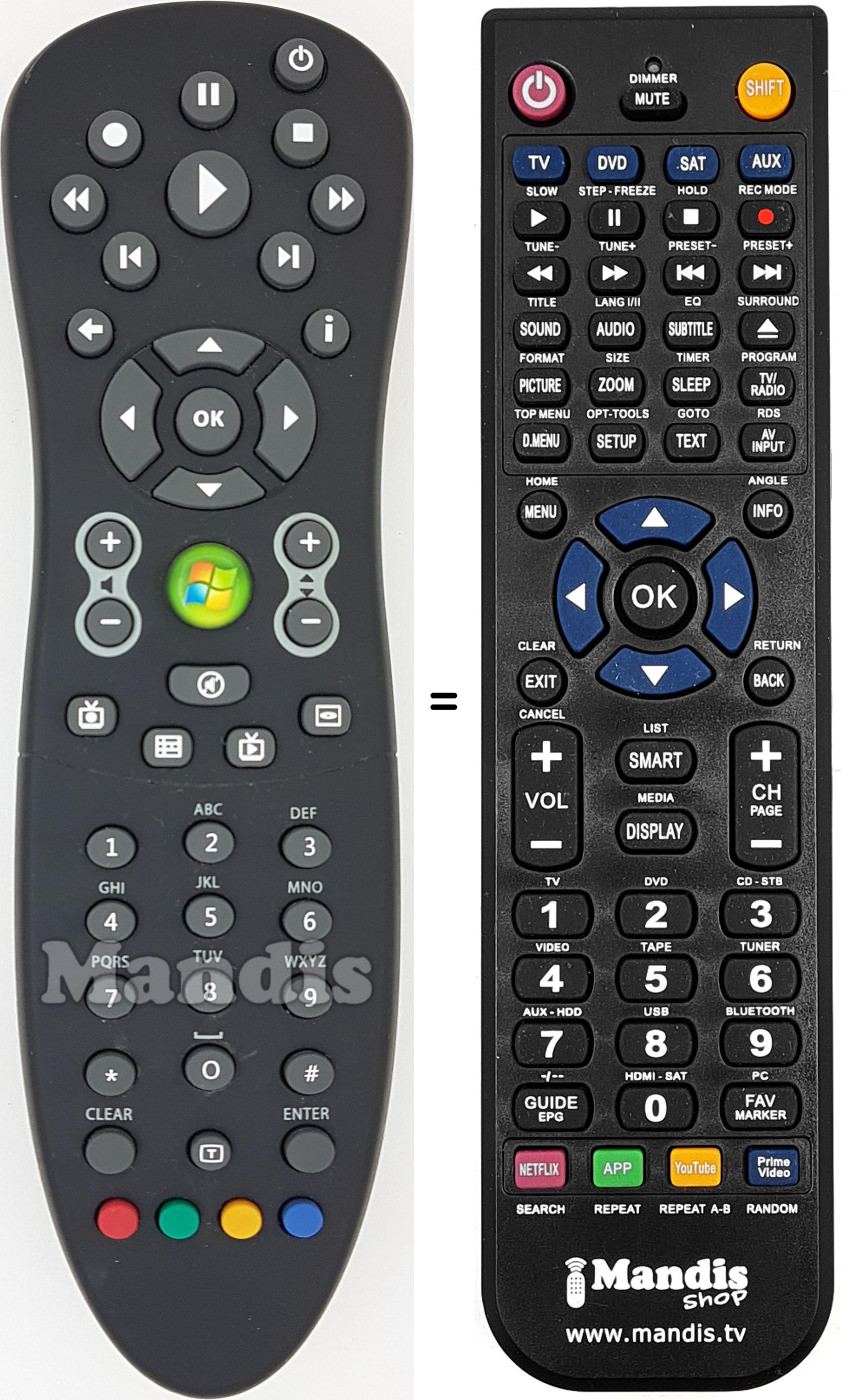 Replacement remote control RC153452400G