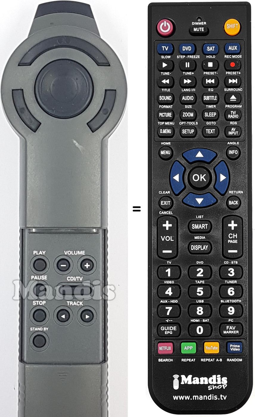 Replacement remote control Philips RV7704-00