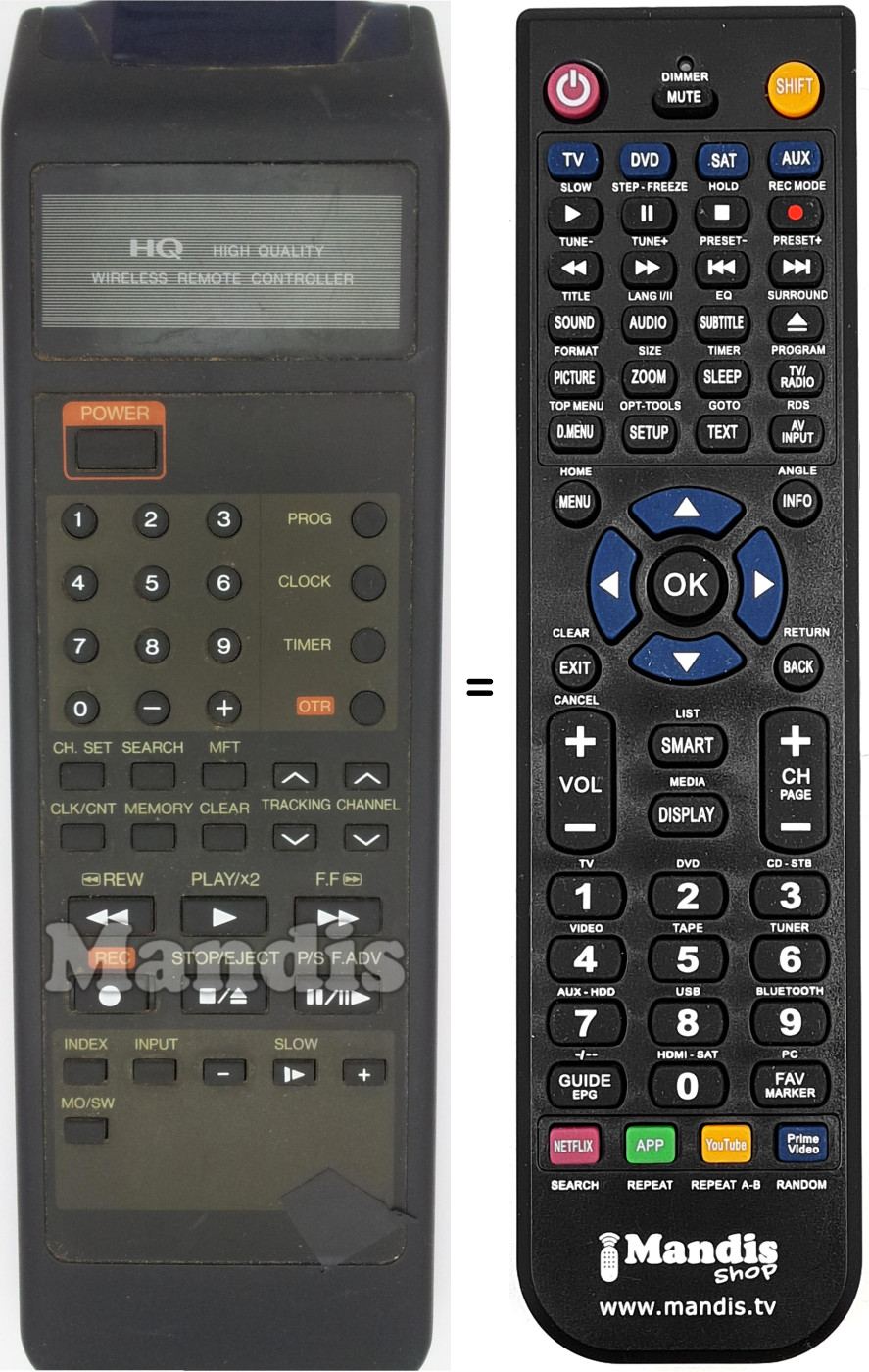 Replacement remote control 67643-608-0.SE