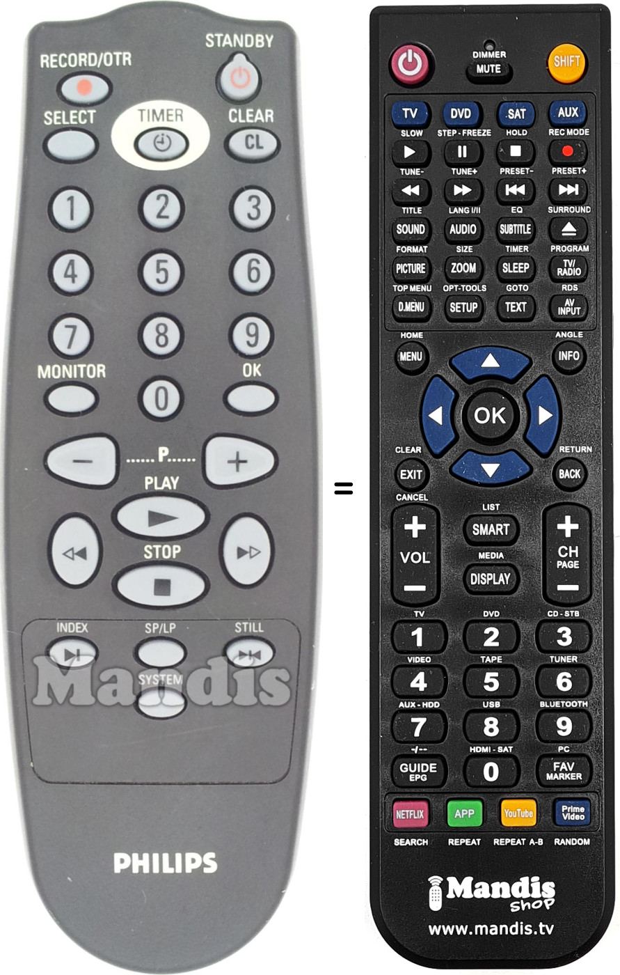 Replacement remote control Philips RT172-01