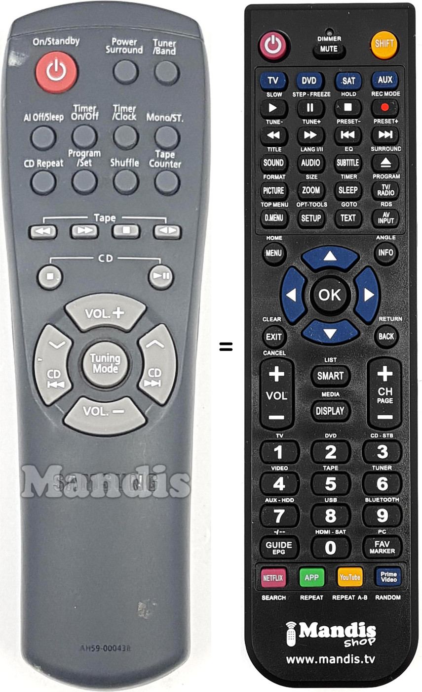Replacement remote control AH59-000438