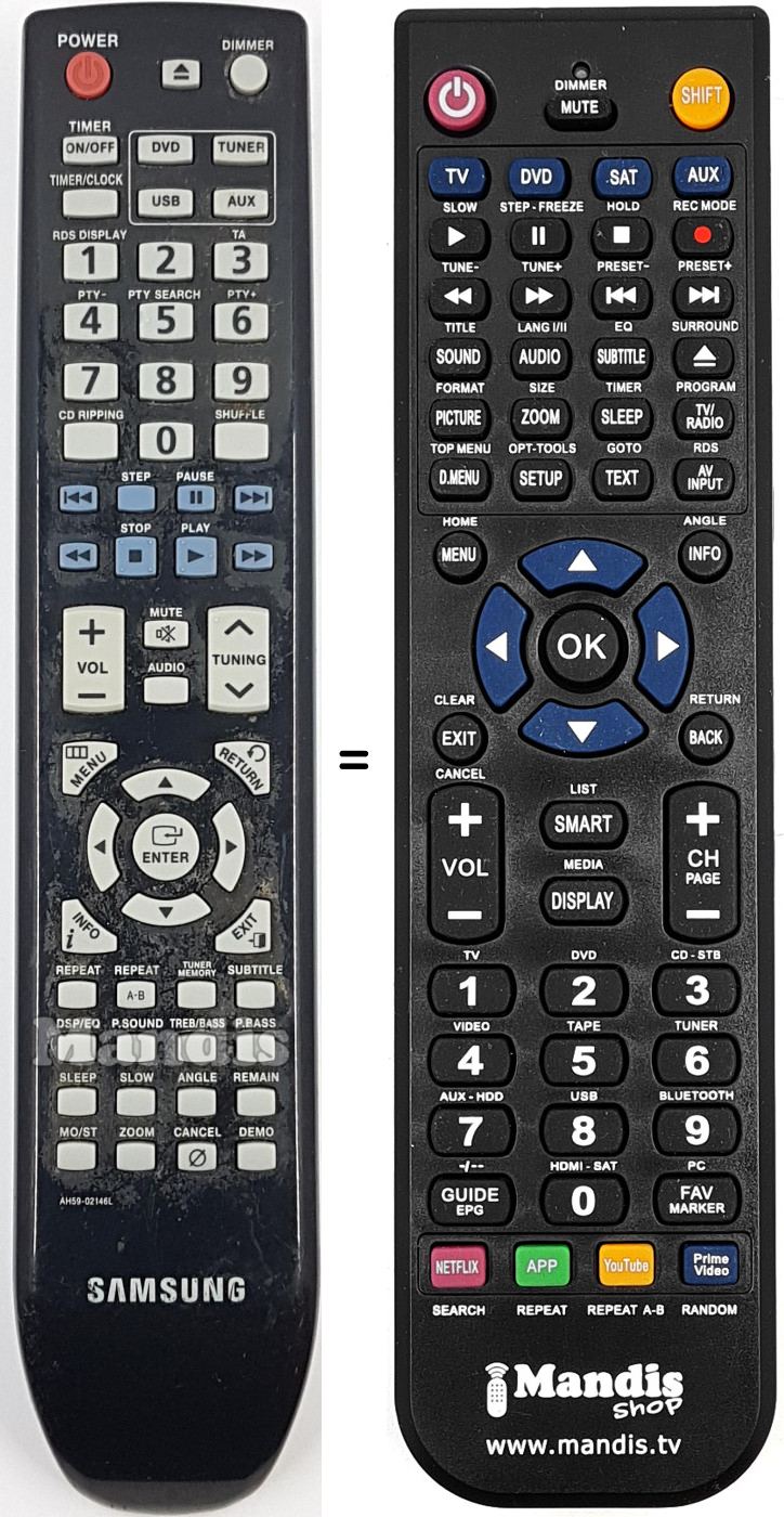 Replacement remote control AH5902146L