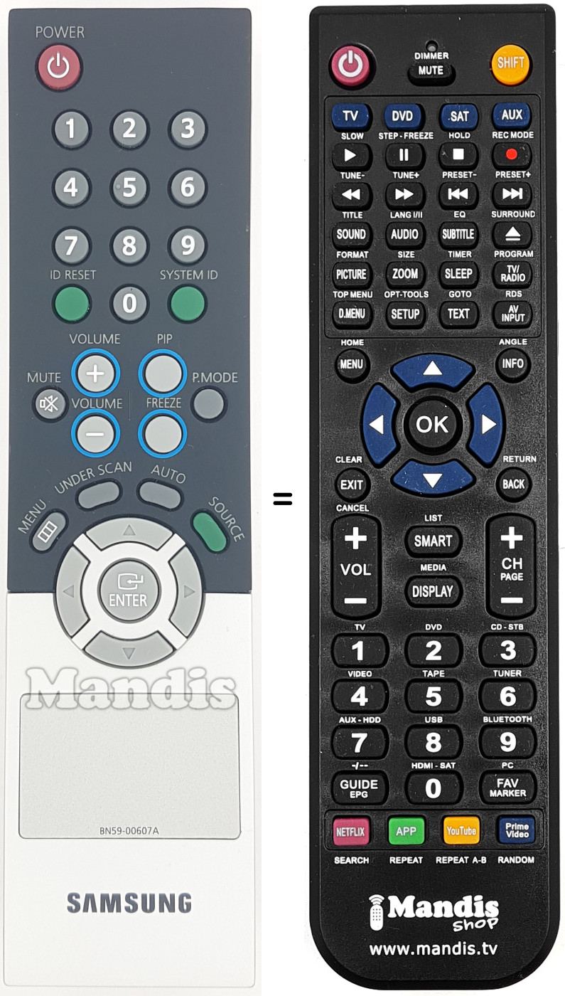 Replacement remote control BN59-00607A