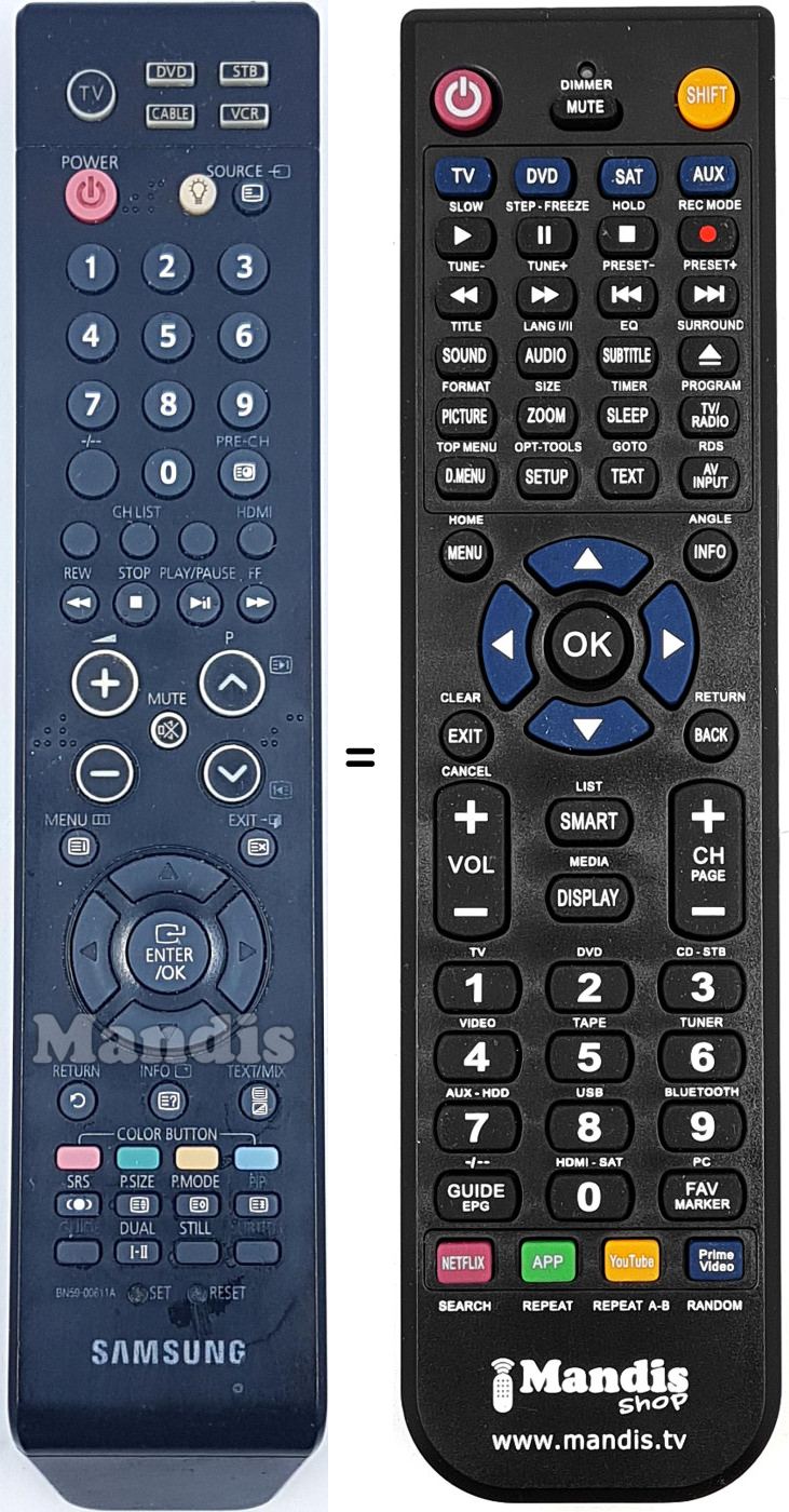 Replacement remote control BN9-00611A