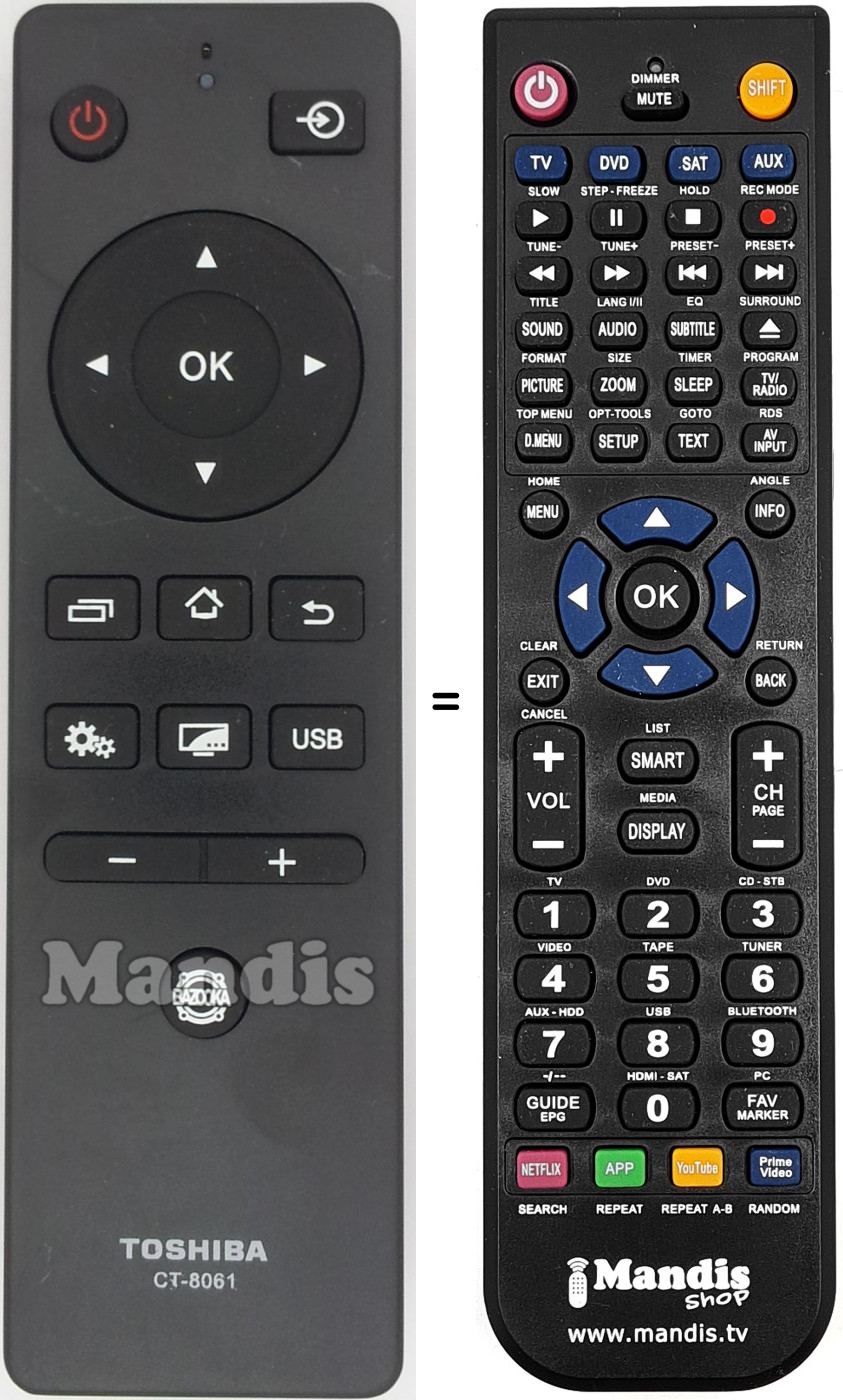 Replacement remote control CT-8061