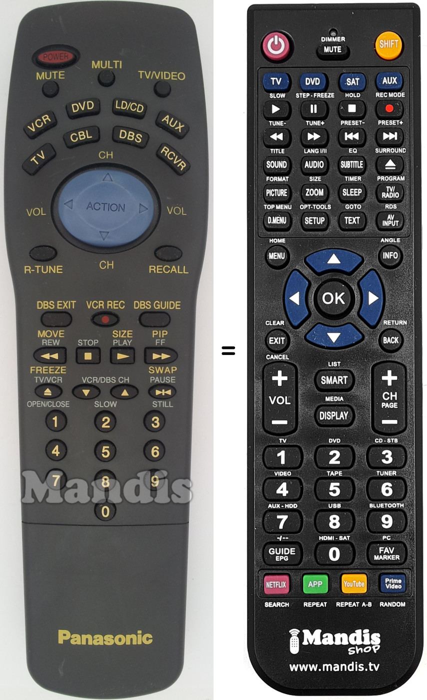 Replacement remote control EUR511170B