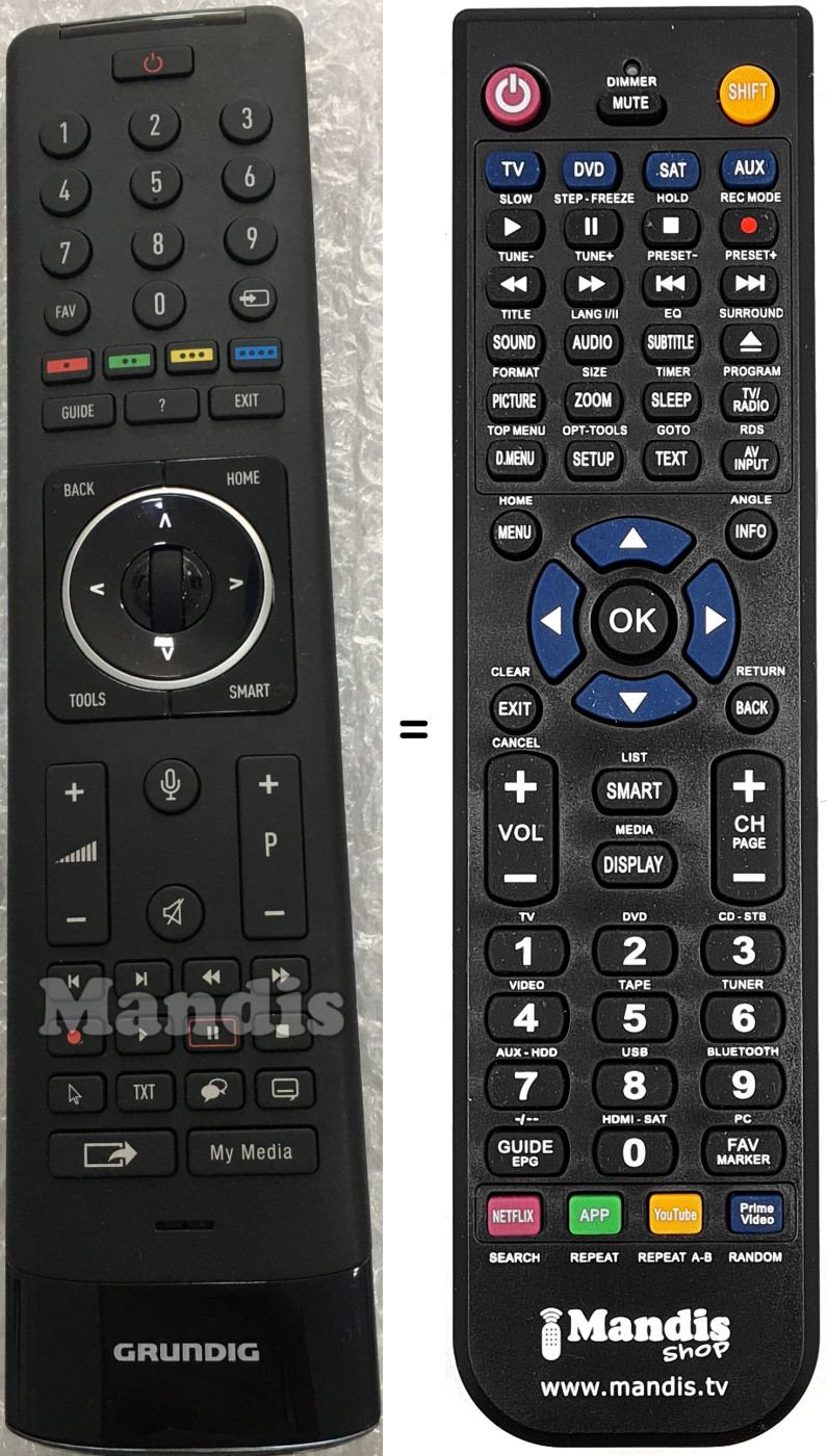 Replacement remote control TS6187R