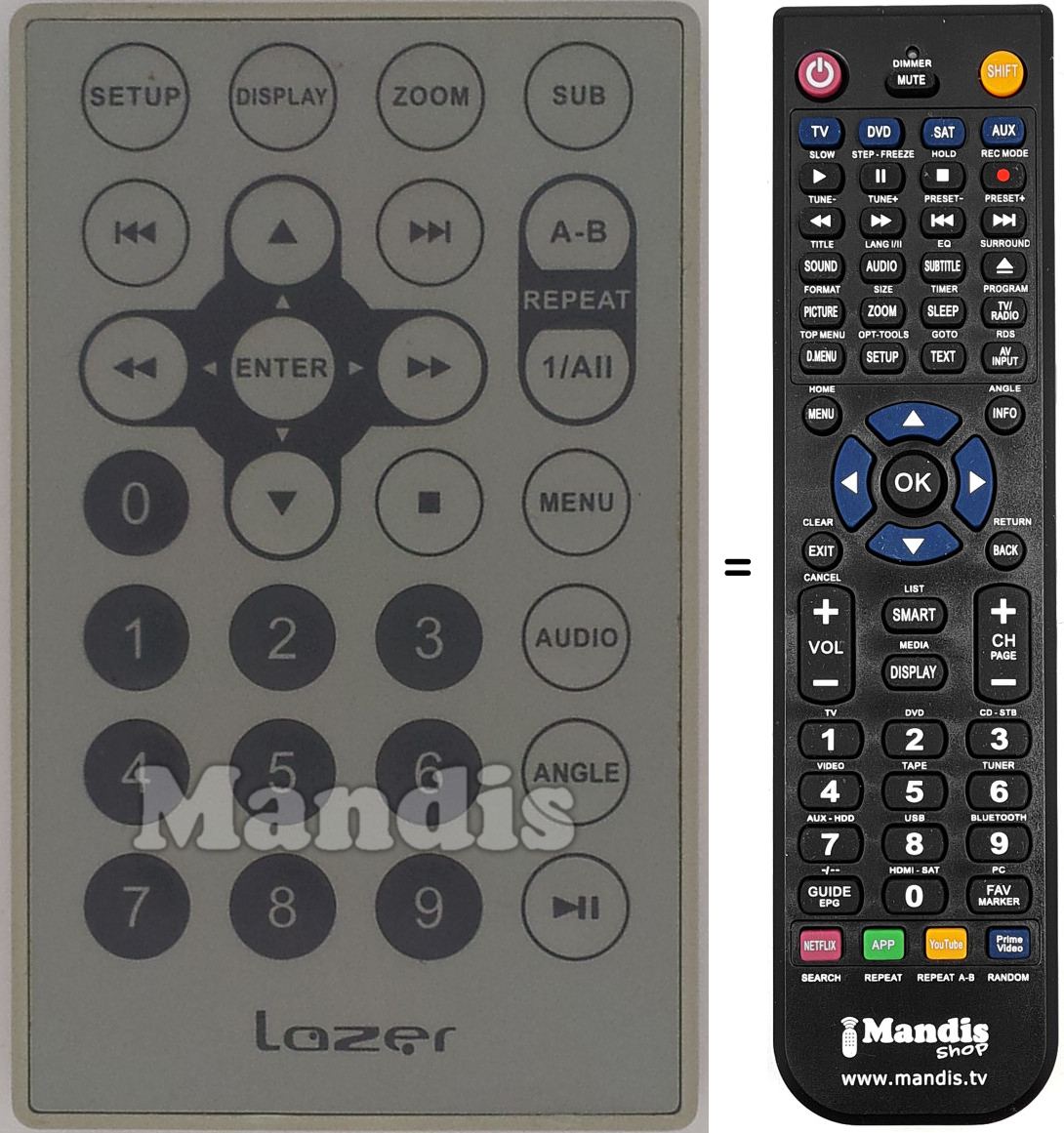 Replacement remote control LAZ001