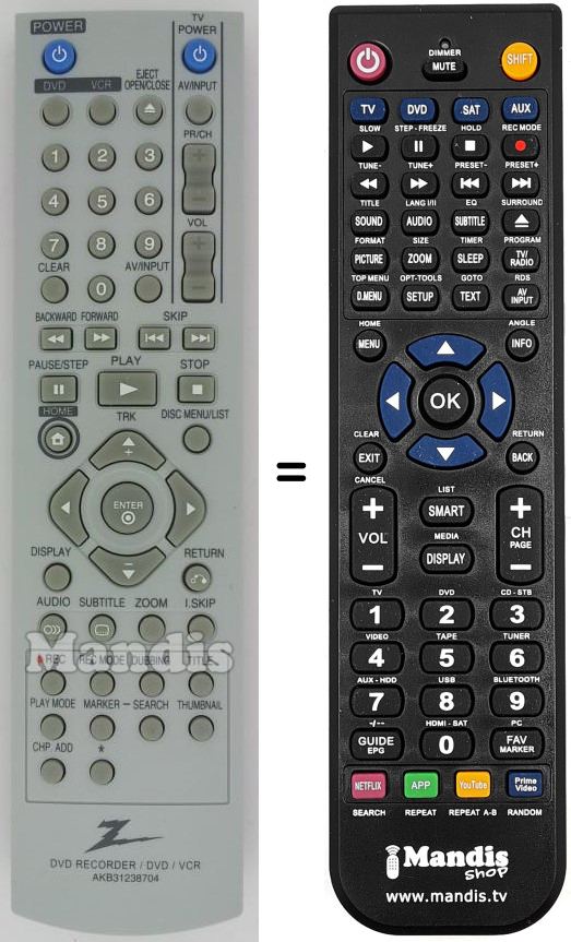 Replacement remote control AKB31238704