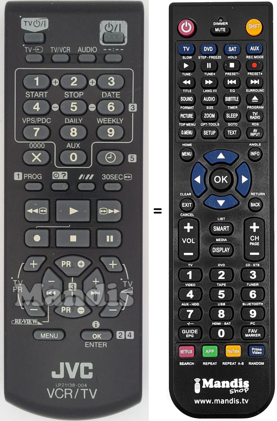 Replacement remote control LP21138-004