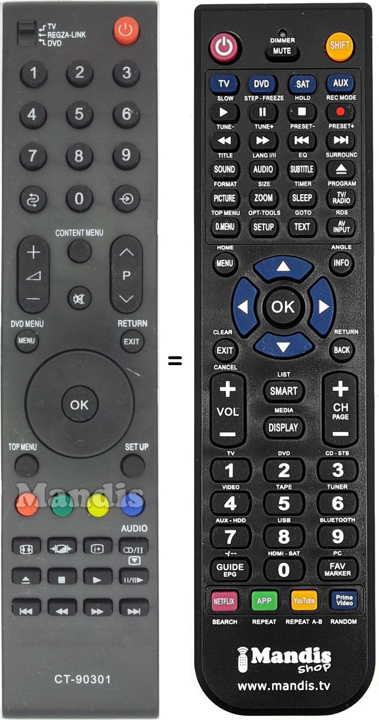 Replacement remote control CT-90301 