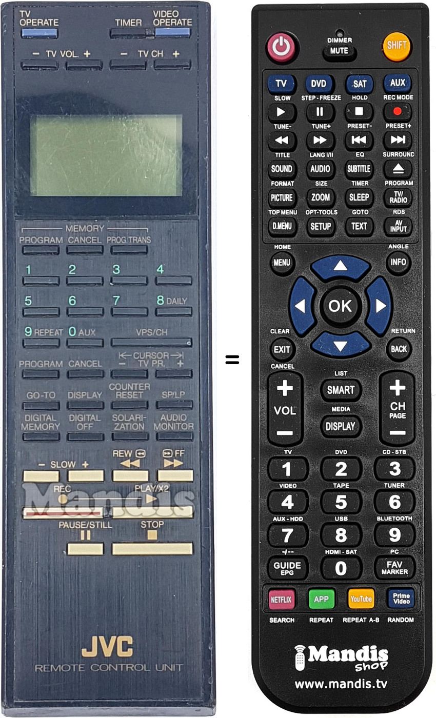 Replacement remote control JVC PQ10543T