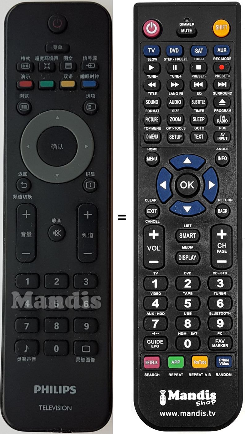 Replacement remote control 242254902307