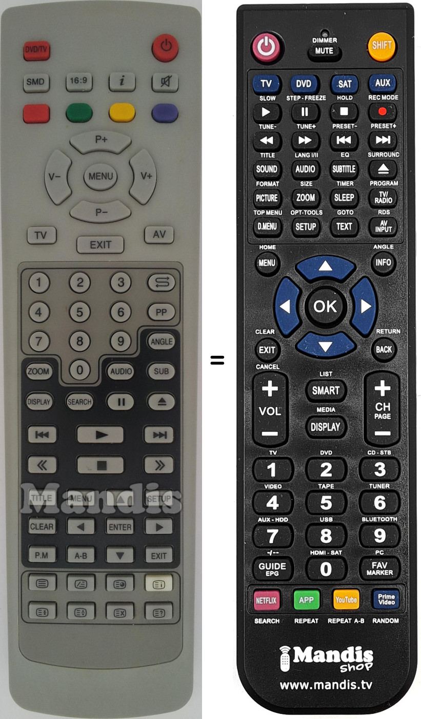 Replacement remote control REMCON1446
