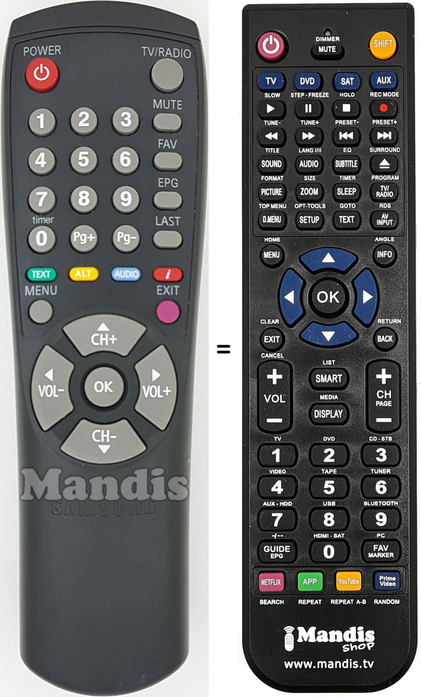Replacement remote control REMCON1630