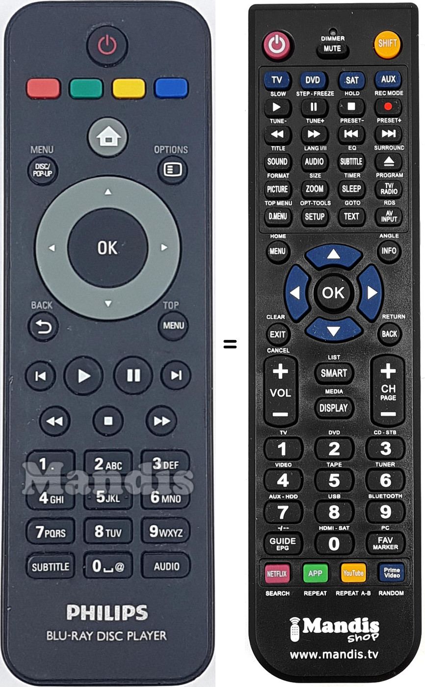 Replacement remote control REMCON1663