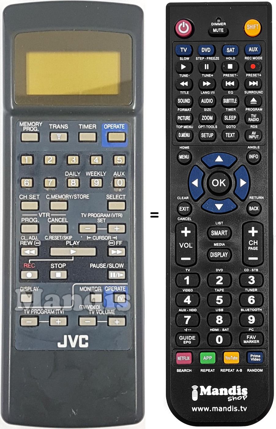 Replacement remote control REMCON1806