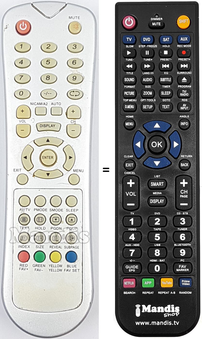 Replacement remote control REMCON1990