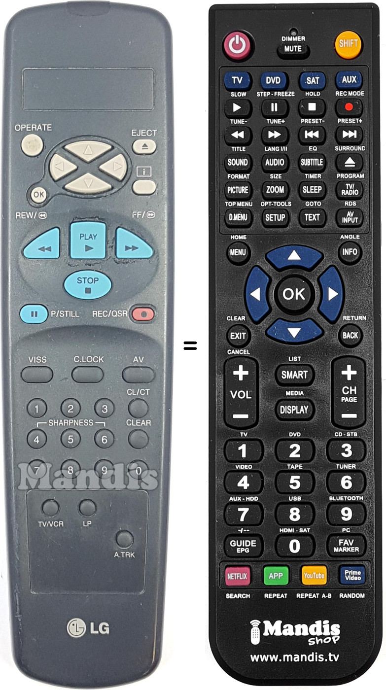 Replacement remote control REMCON1995