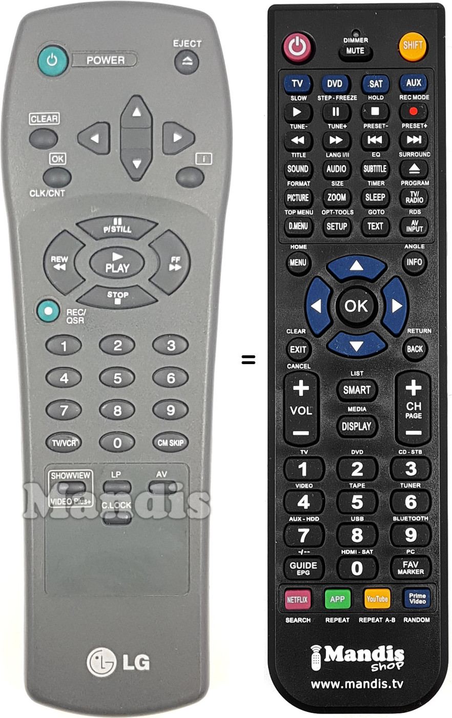 Replacement remote control REMCON2069