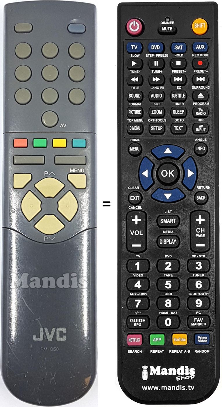 Replacement remote control RM-C 50