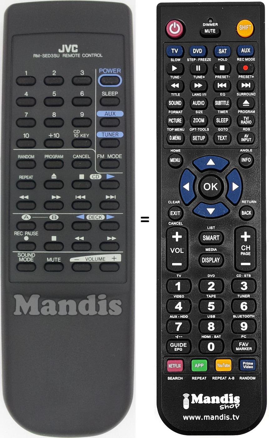Replacement remote control RM-SED3SU