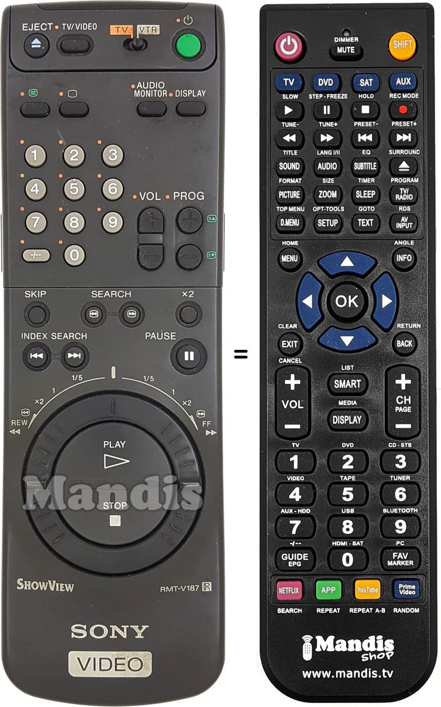 Replacement remote control RMT V187
