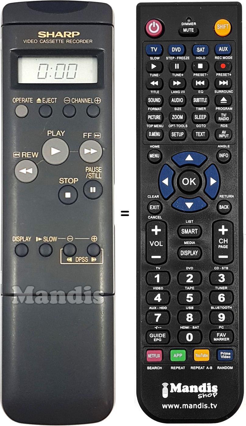 Replacement remote control RRMCG0982GESA