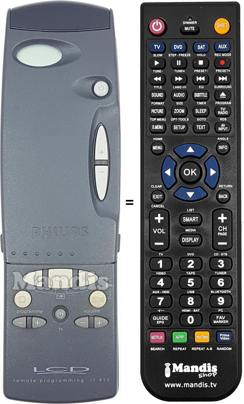 Replacement remote control RT410