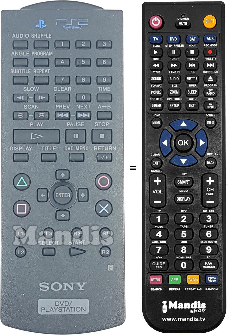Replacement remote control Sony SCPH-10150