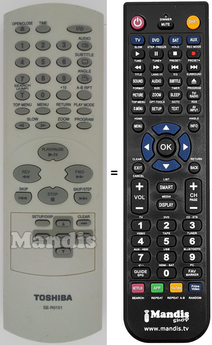 Replacement remote control SE-R0151