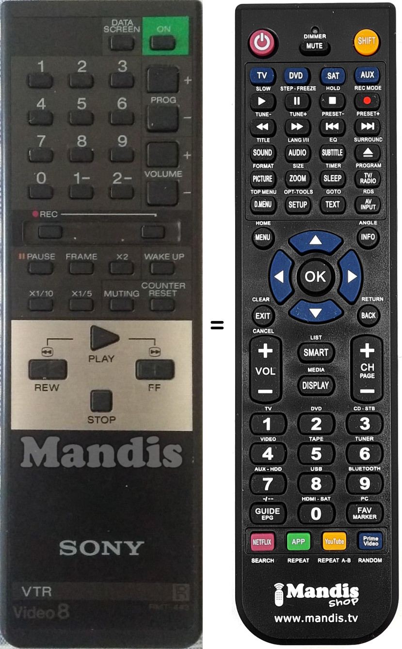 Replacement remote control RMT-443