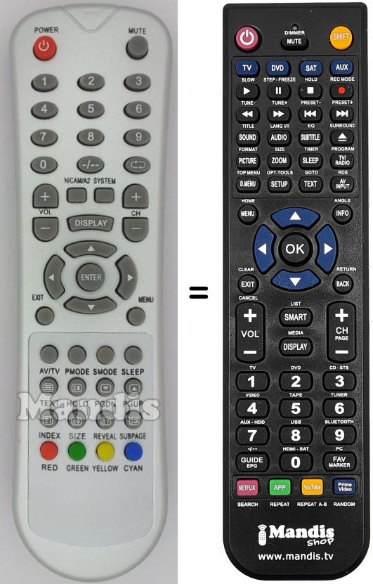 Replacement remote control LCD KZG-108