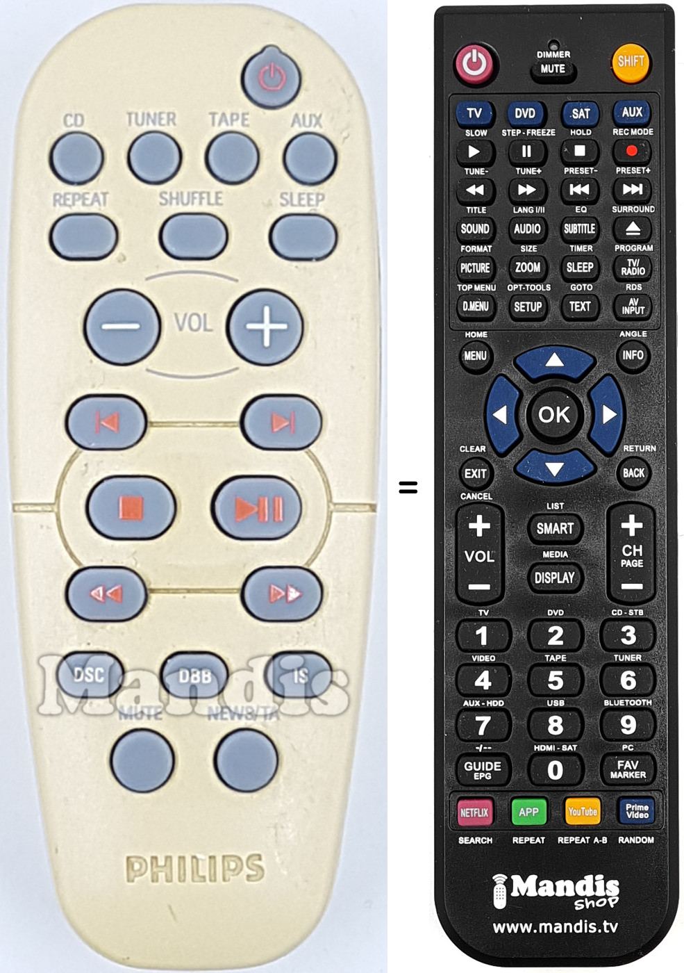 Replacement remote control 314011851011