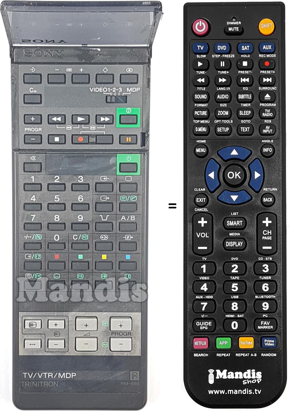 Replacement remote control A1673001A