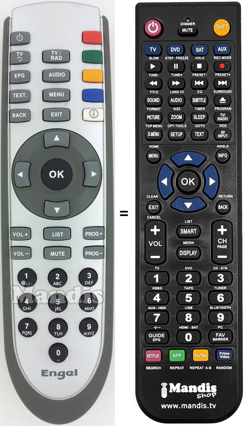 Replacement remote control Engel006