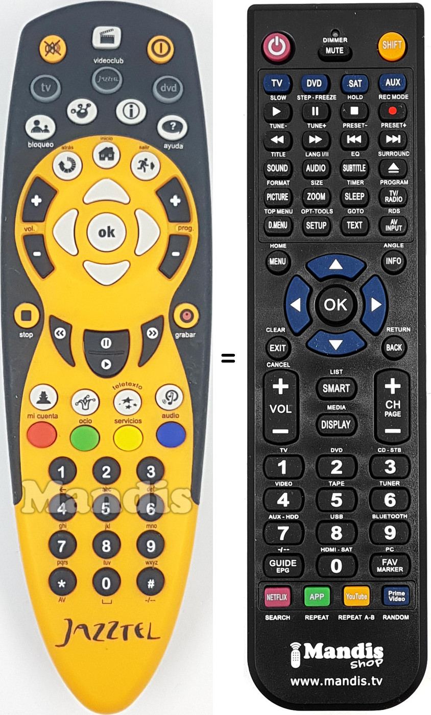 Replacement remote control JAZ002