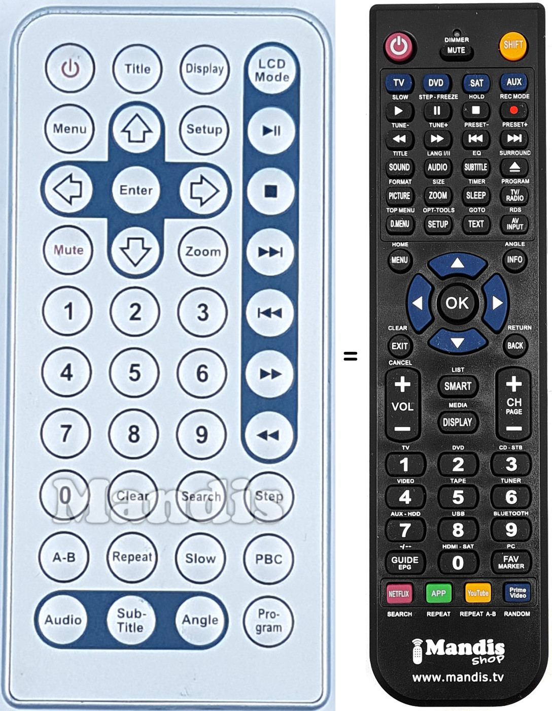 Replacement remote control JX2001B