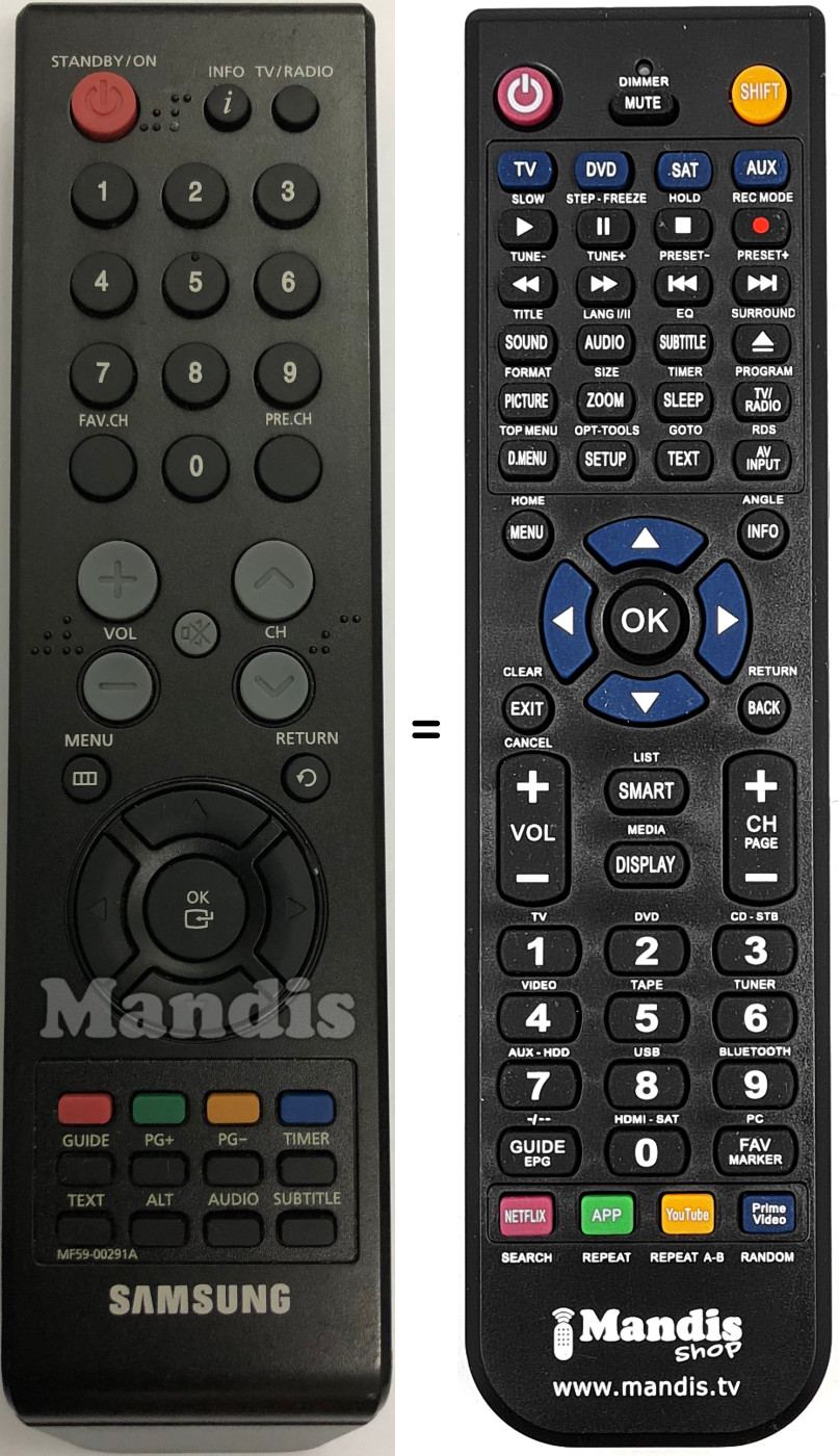 Replacement remote control Samsung MF5900291A