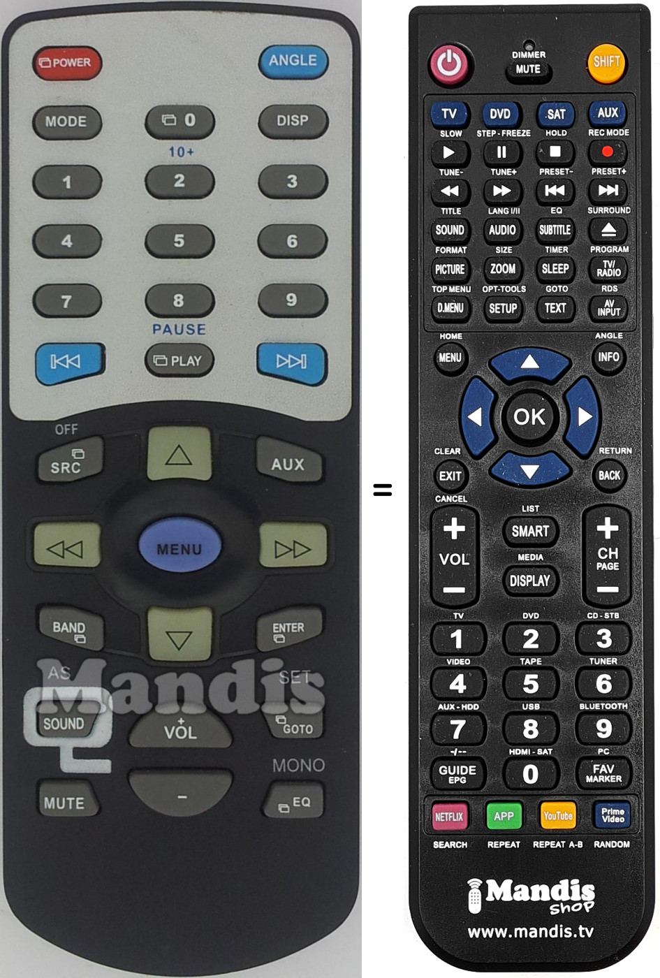 Replacement remote control REMCON1427