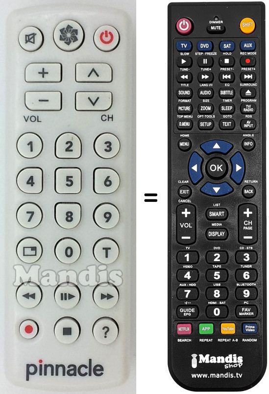 Replacement remote control REMCON1553