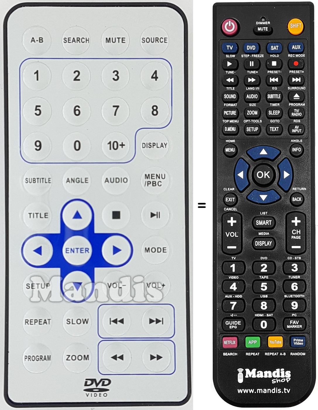 Replacement remote control REMCON1629