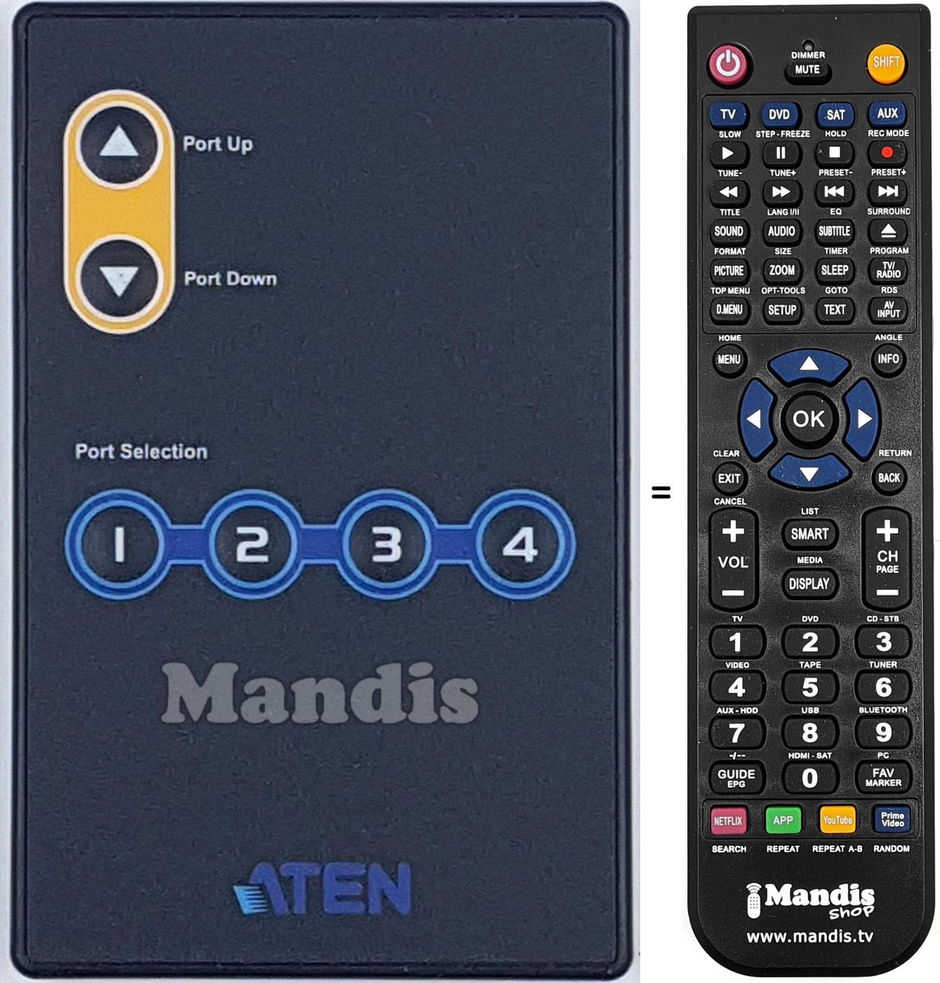 Replacement remote control REMCON1697