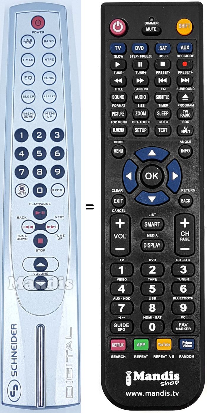 Replacement remote control REMCON1753