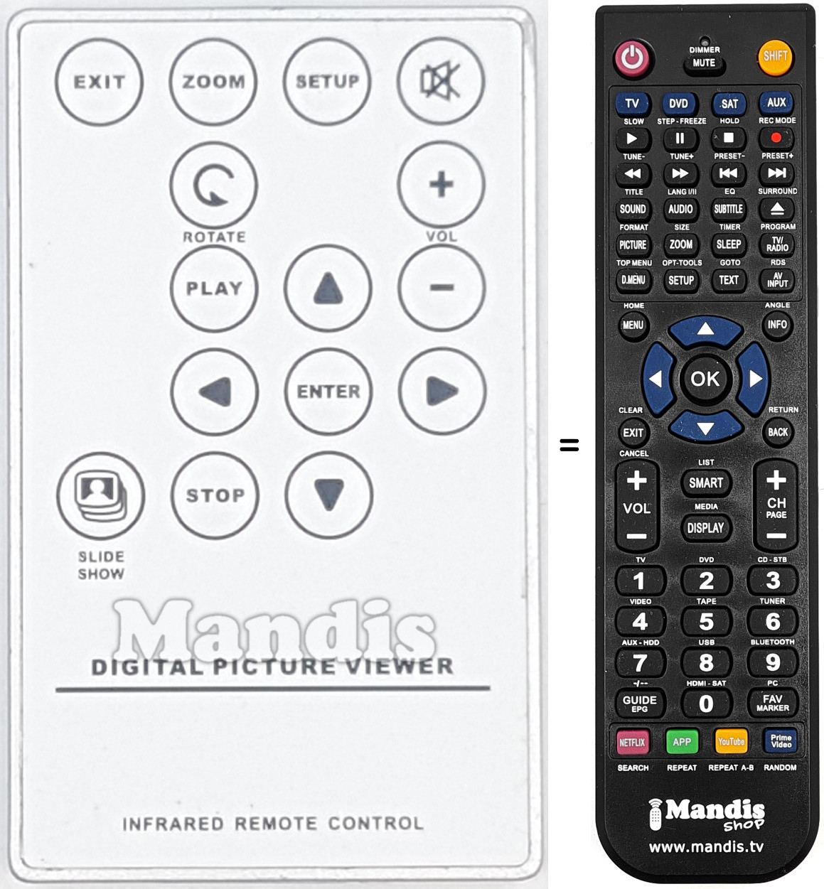 Replacement remote control REMCON1792