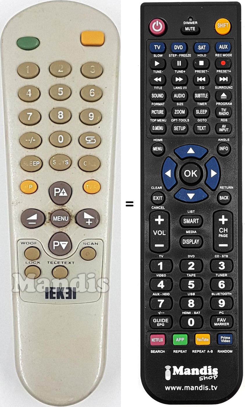 Replacement remote control REMCON1841