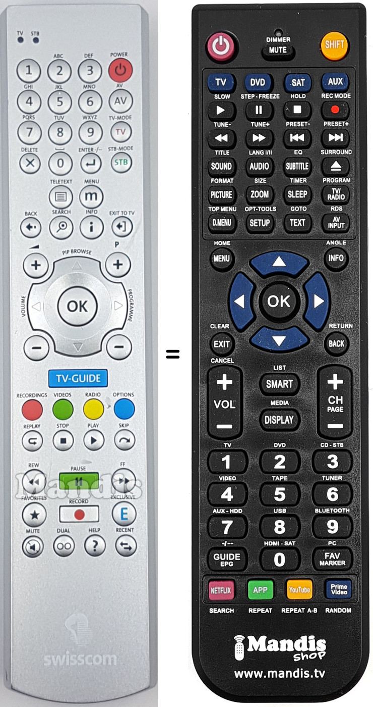Replacement remote control REMCON1866