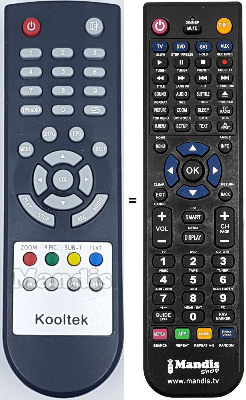 Replacement remote control REMCON1898