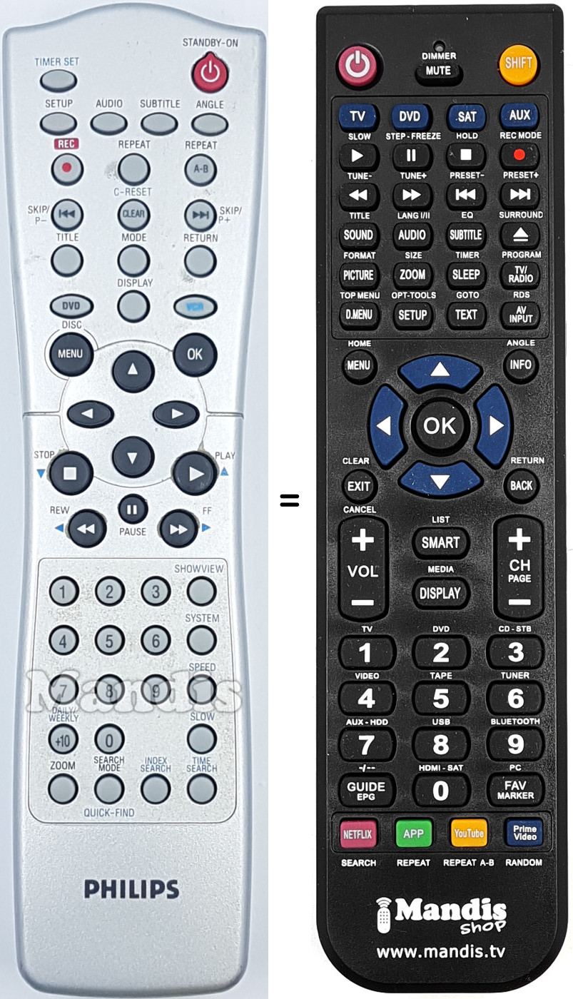 Replacement remote control REMCON1938